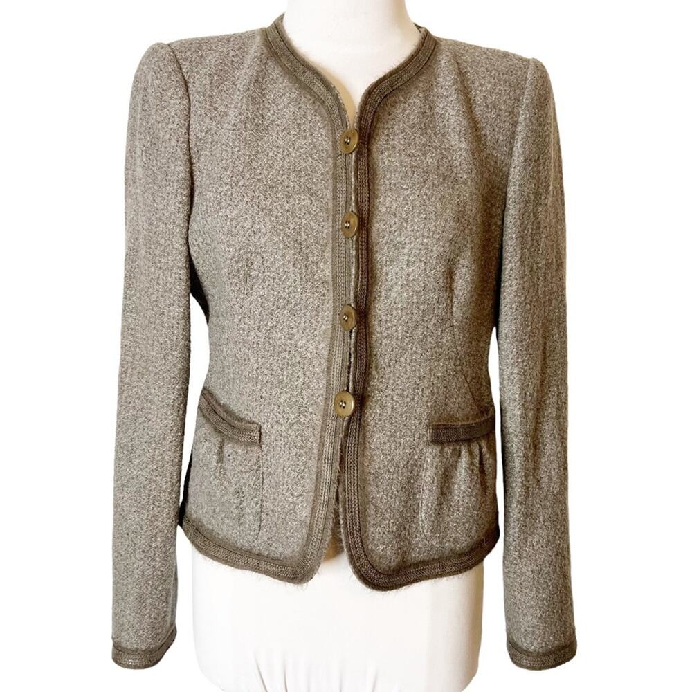 Armani Collezioni brown trimmed‎ suit jacket sz 6
